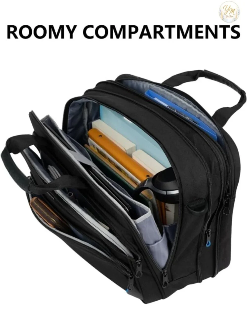 Water-Repellent Canvas Polyester Laptop Briefcase for 15.6